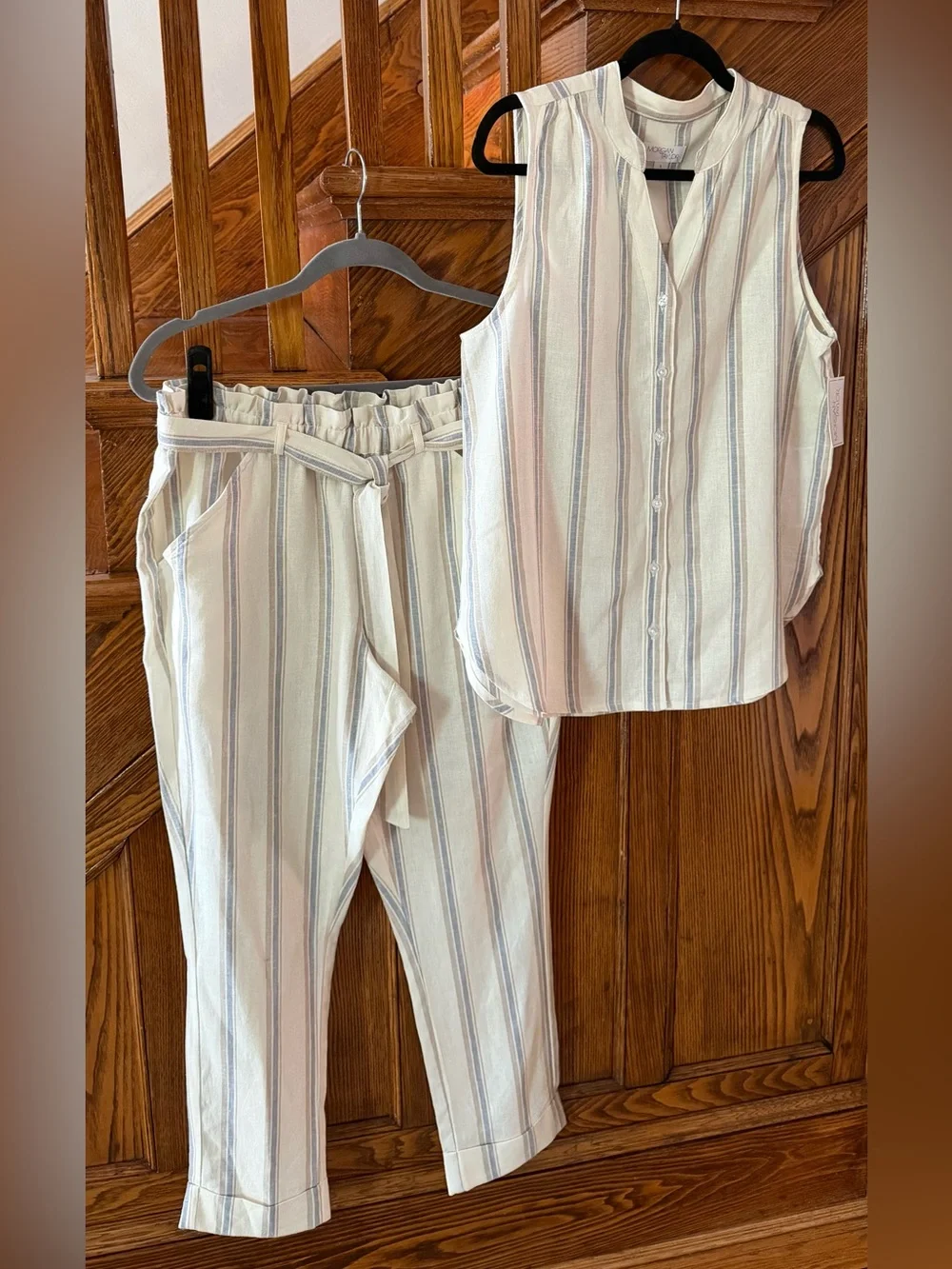 Morgan & Taylor 2pc Linen Blend Matching Set